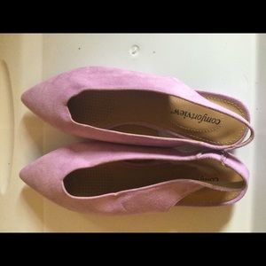 COMFORTVIEW pointed lite purple suede shoes 9m